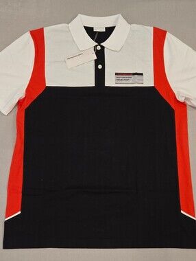 Porsche Drivers Selection Polo Shirt Motorsport Racing Colorblock NWT Mens Large